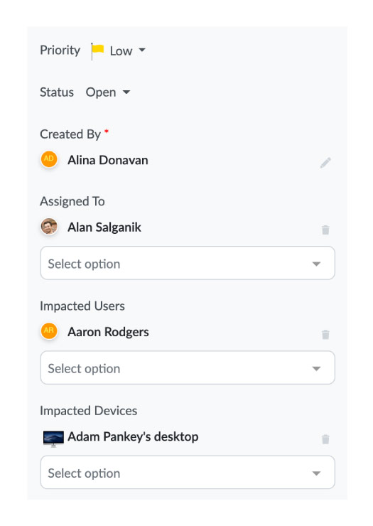 Demo: Keep track of who is assigned to what in the Genuity IT help desk.